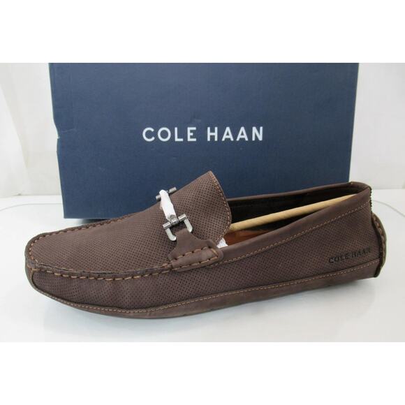 Men\'s Cole Haan Wyatt Bit Driver Slip On Loafers Dark Chocolate Nubuck Size 10.5 main image 8